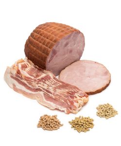 Ham, pellets, and ingredients